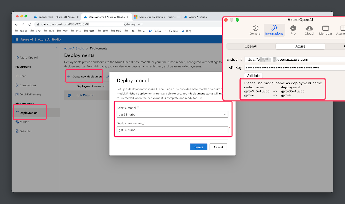 Azure OpenAI API 申请和使用 25