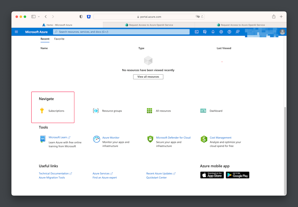 Azure OpenAI API 申请和使用 5