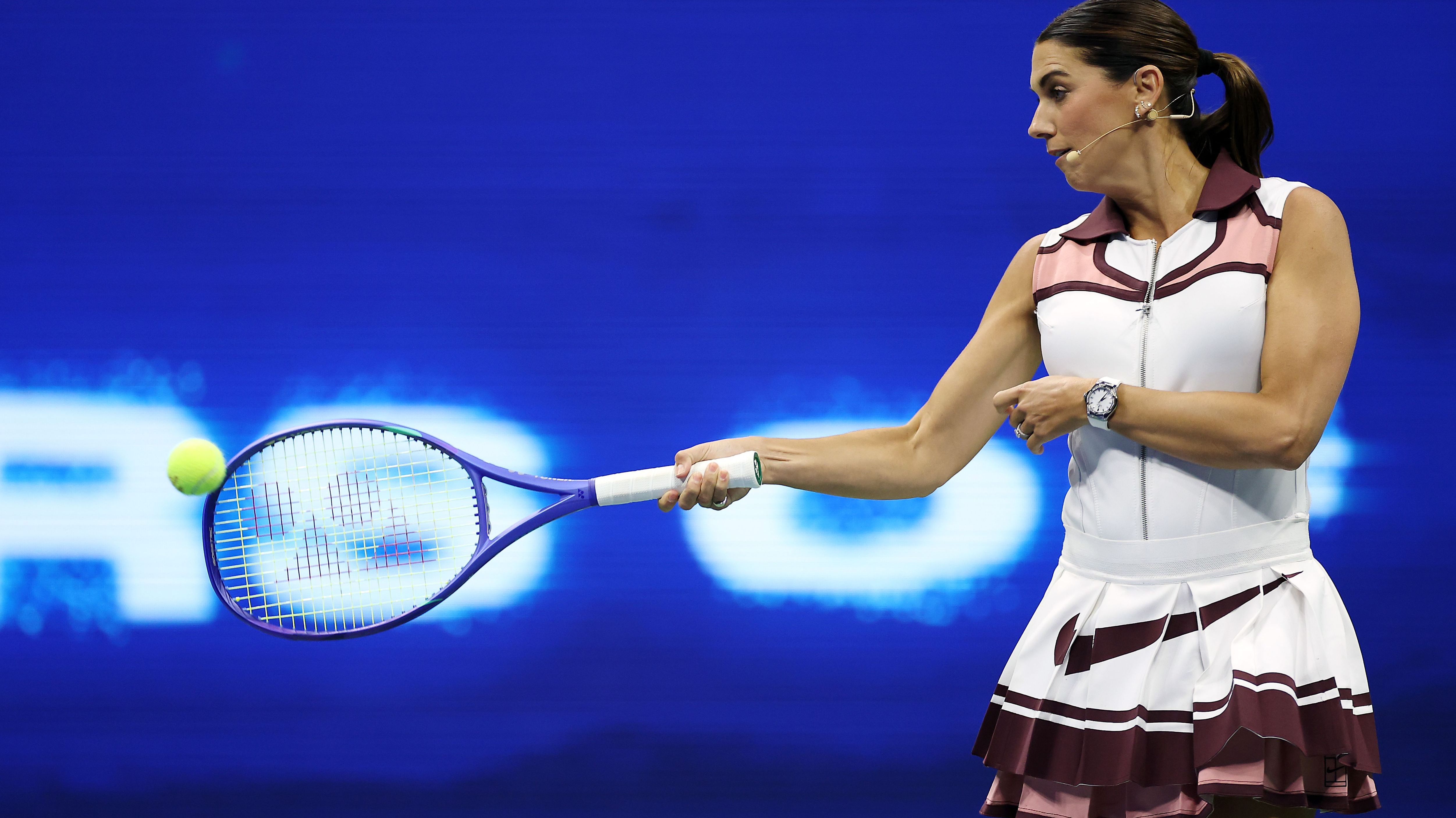 Alex Morgan Displays Tennis Expertise with Coco Gauff at the U.S. Open Stars Event in New York