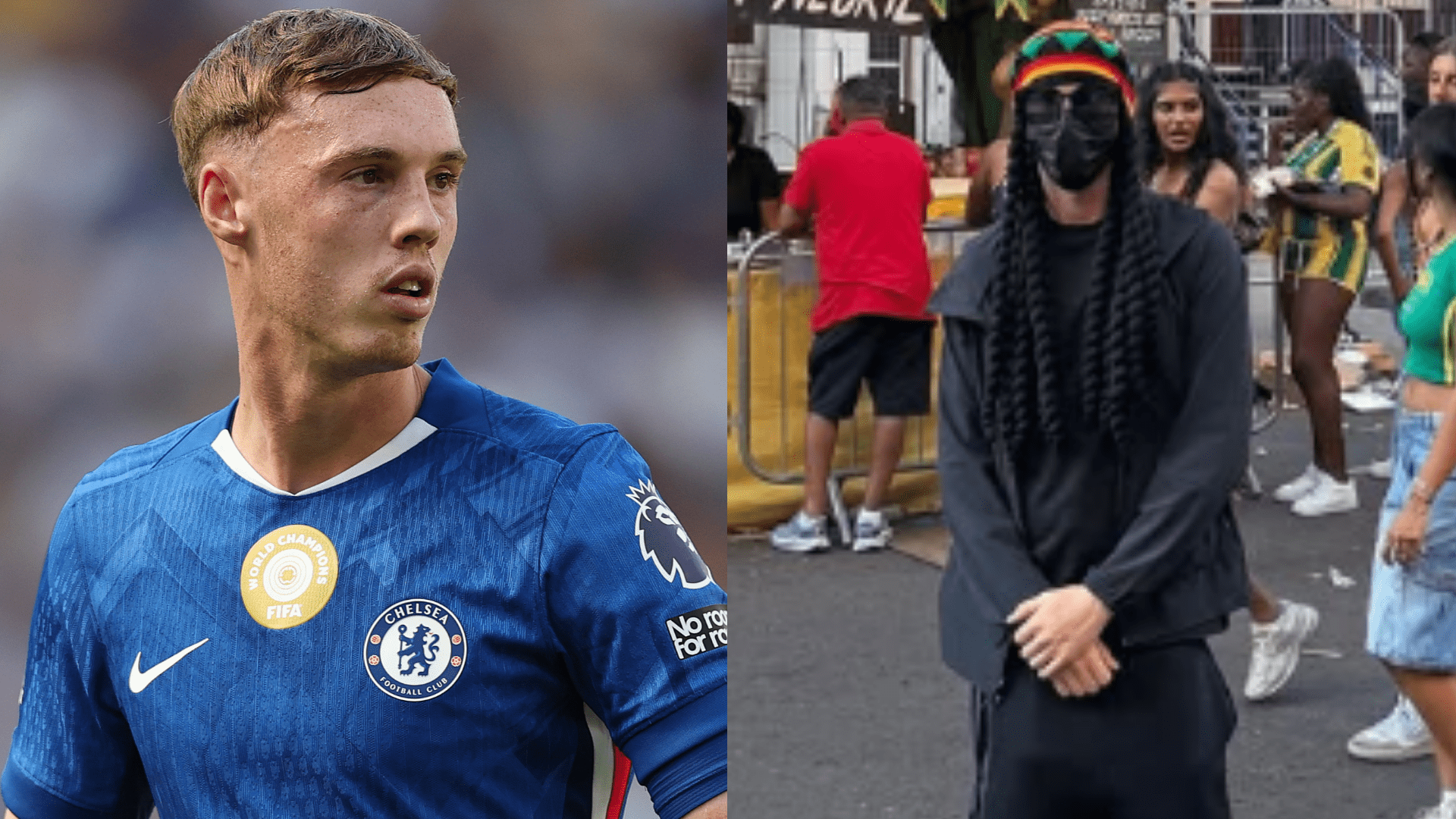 Chelsea Star Cole Palmer Attends Notting Hill Carnival in Disguise Inspired by His Caribbean Heritage