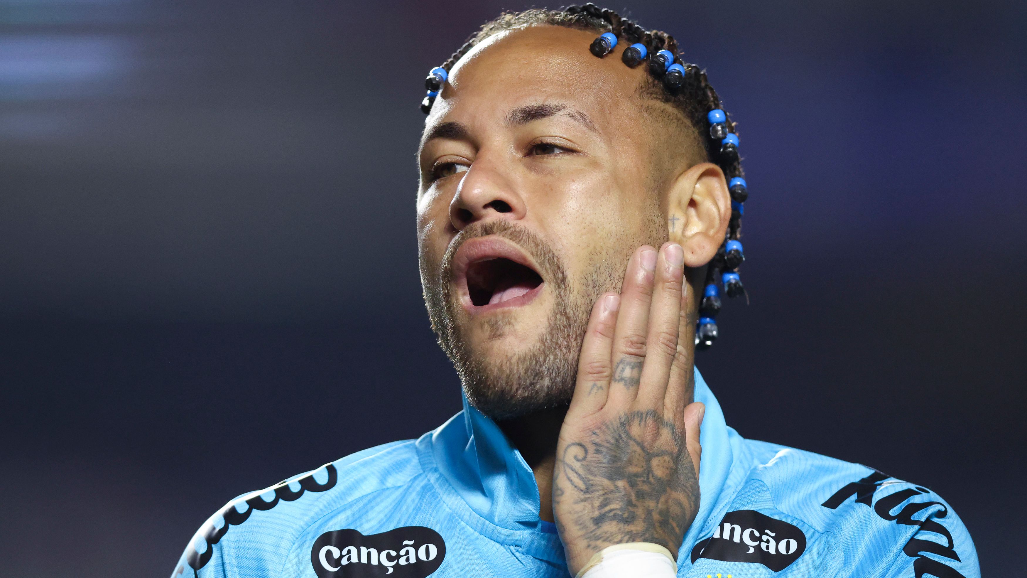 Neymar breaks silence after being left out of latest Brazil squad as Santos star trains hard in gym with kettlebells
