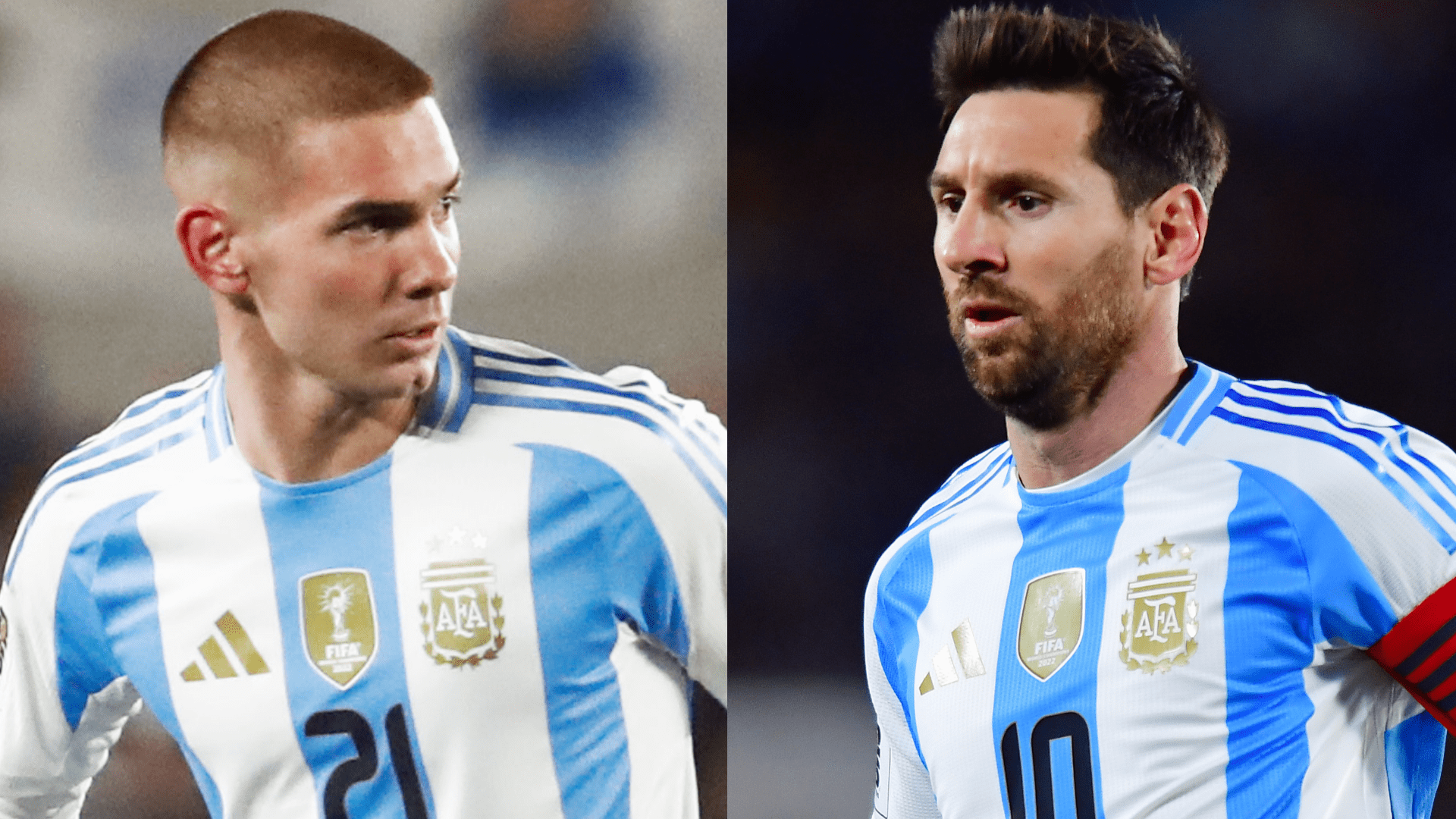 Franco Mastantuono explica sus disculpas a Lionel Messi durante la victoria de Argentina sobre Venezuela