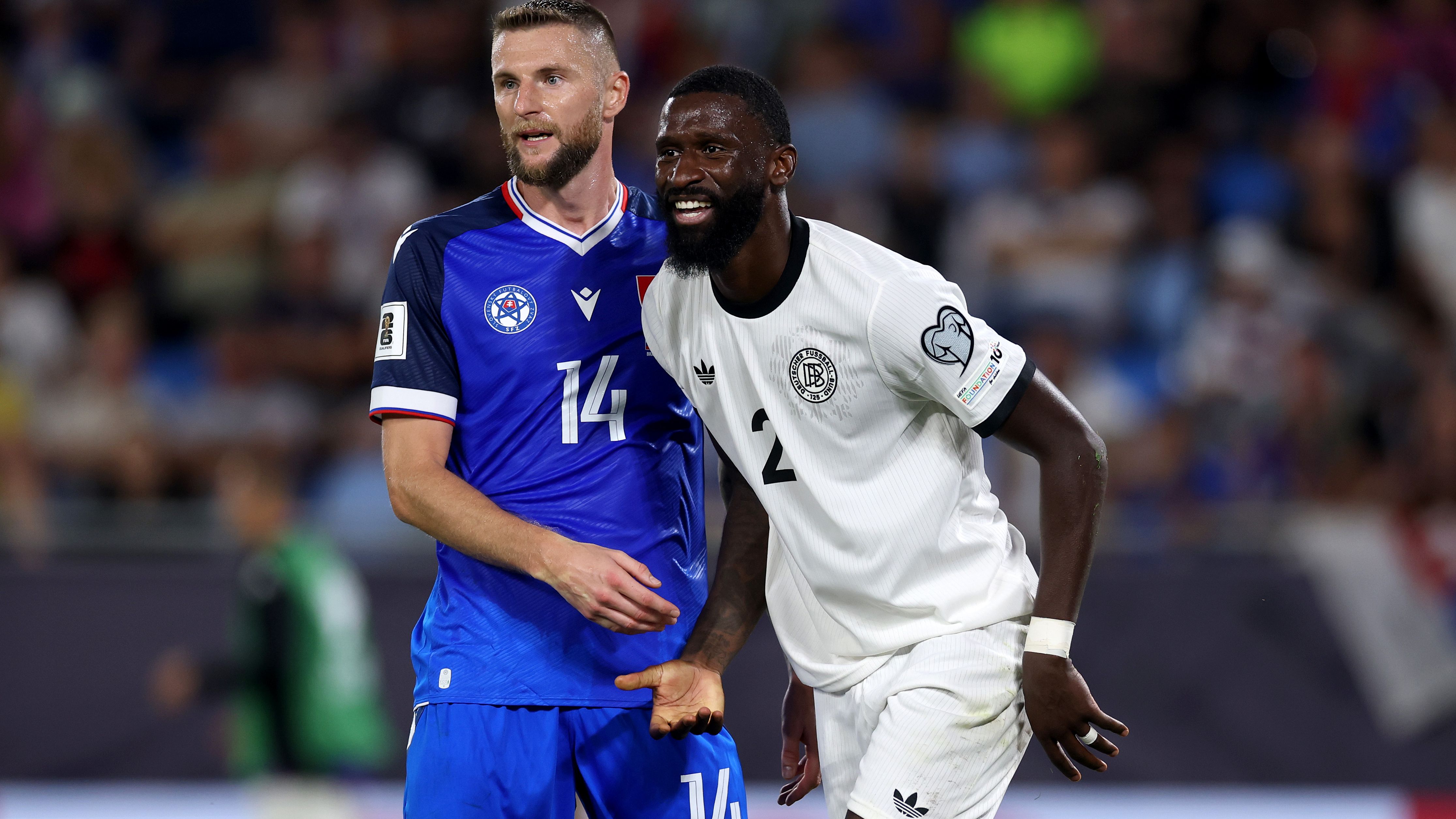 Revealed: Angry Antonio Rudiger's emotional plea to Germany team-mates in dressing room after shocking loss to Slovakia in World Cup qualifying opener