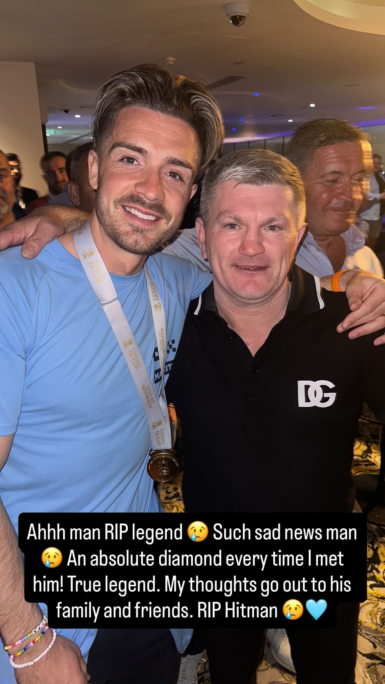 Jack Grealish and Wayne Rooney Offer Emotional Tribute to Boxing Legend Ricky Hatton Following His Untimely Passing at Age 46
